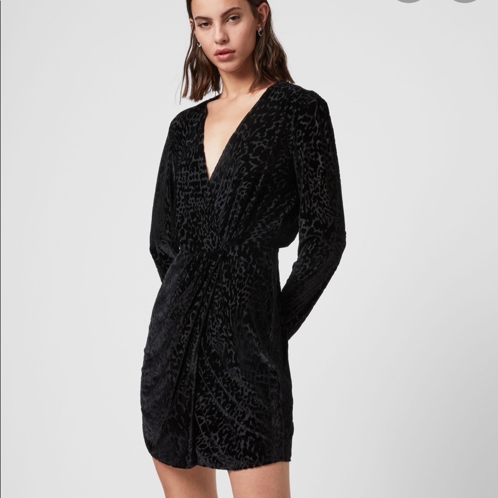 All Saints Black Mini Dress
